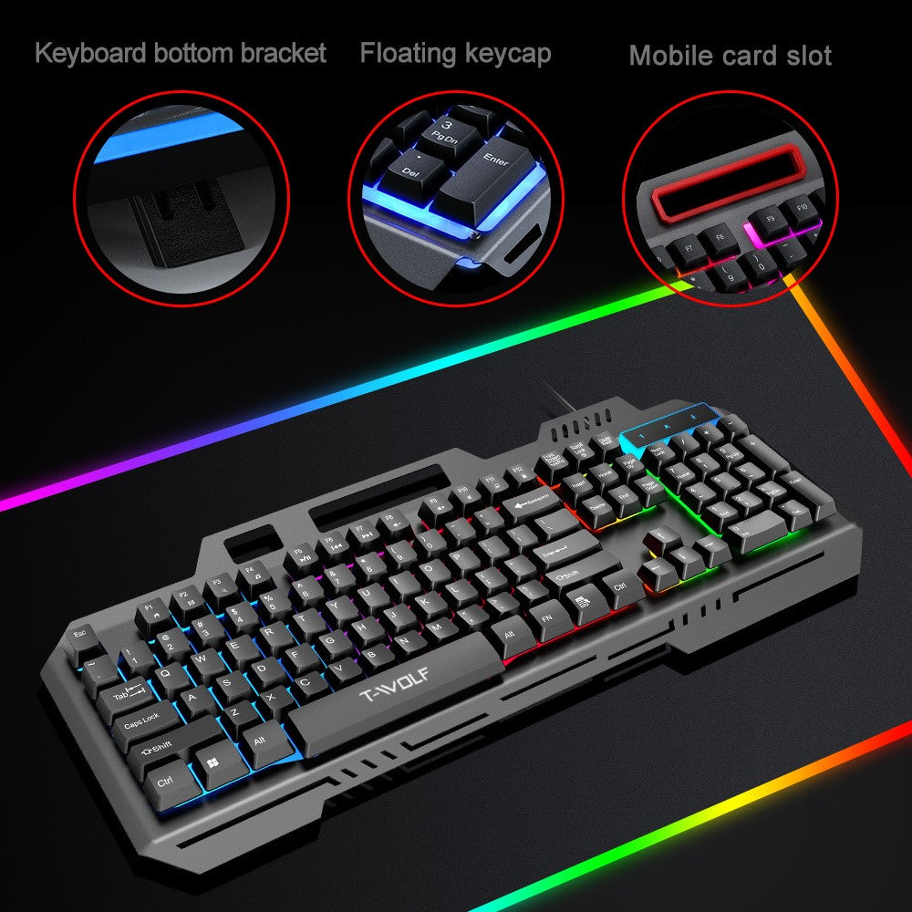 T-WOLF T16 104-Key Backlit Wired Gaming Keyboard – image 5