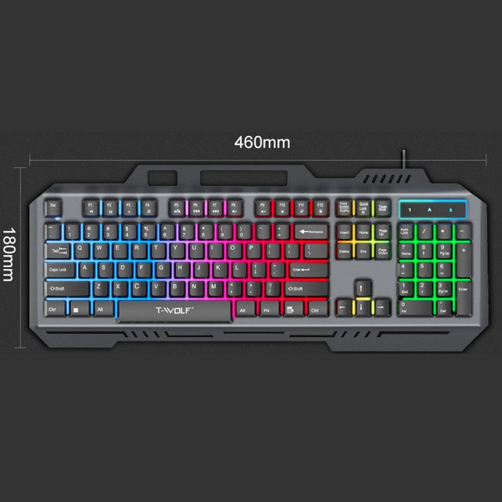 T-WOLF T16 104-Key Backlit Wired Gaming Keyboard – image 7