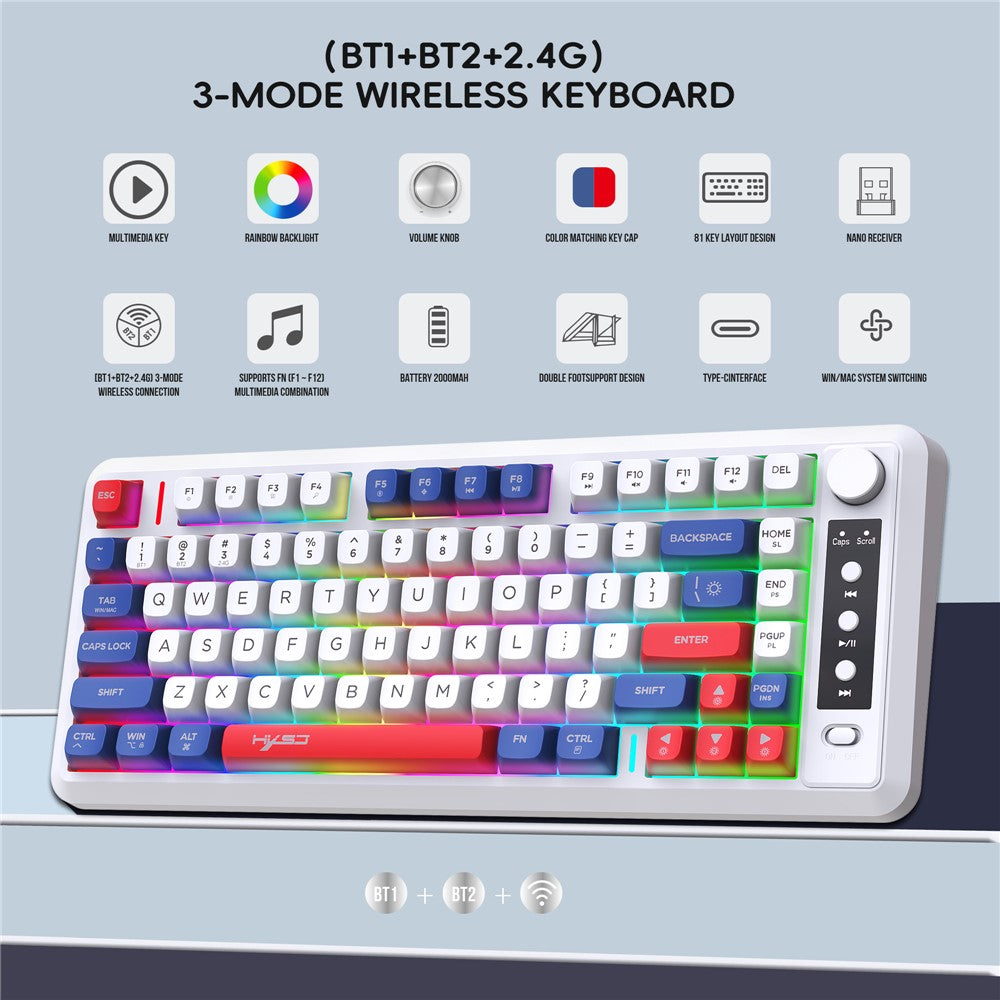 81-Key Tri-Mode Wireless Keyboard – image 10