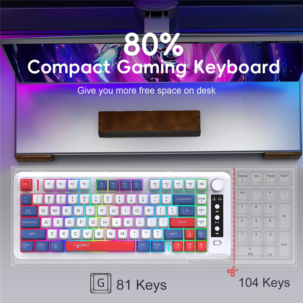 81-Key Tri-Mode Wireless Keyboard – image 4