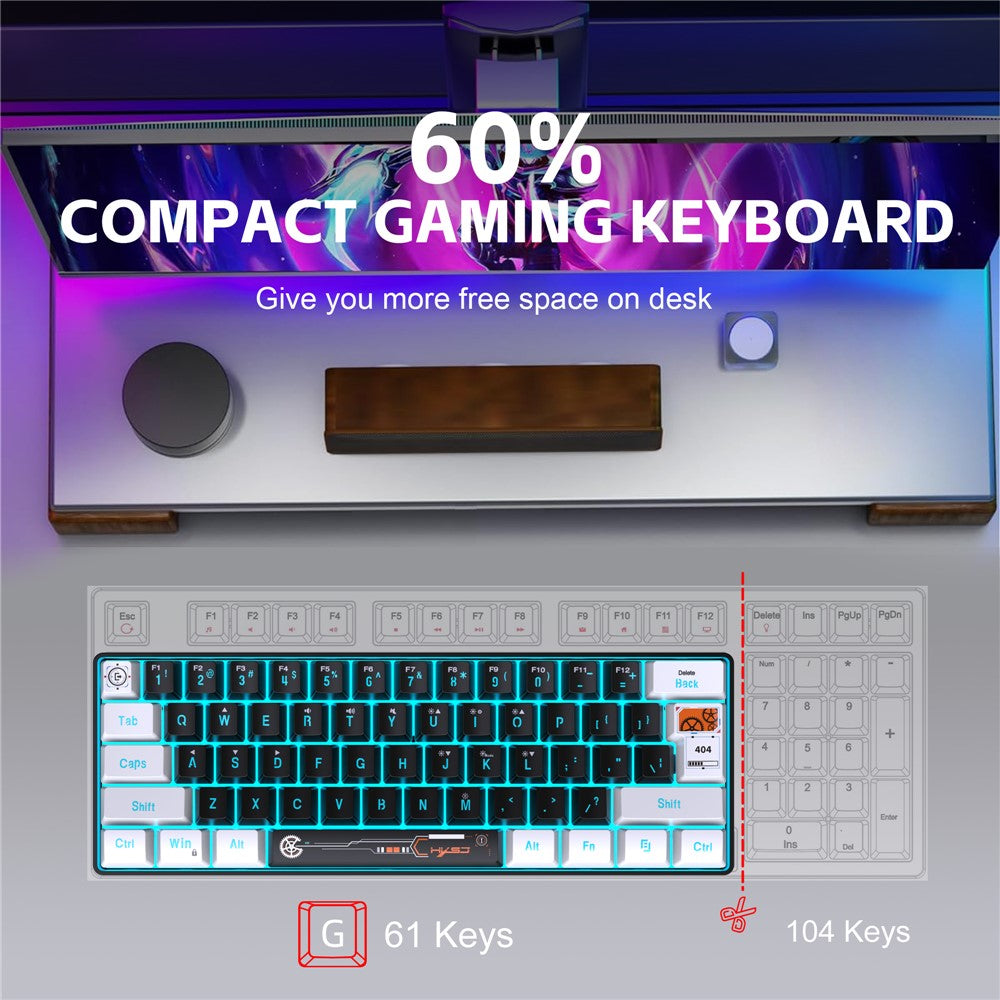 61-Key Compact Wired Gaming Keyboard – image 5