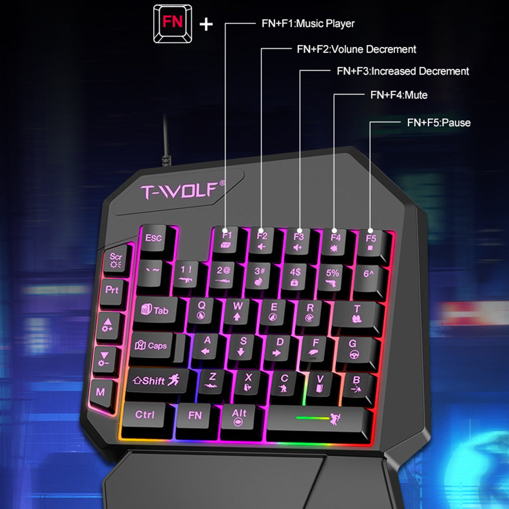 T-WOLF TF900 One-Handed Gaming Keyboard – image 4