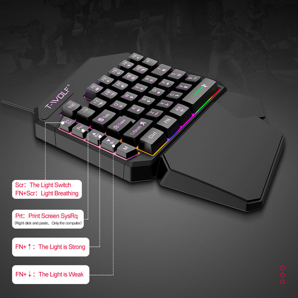 T-WOLF TF900 One-Handed Gaming Keyboard – image 5