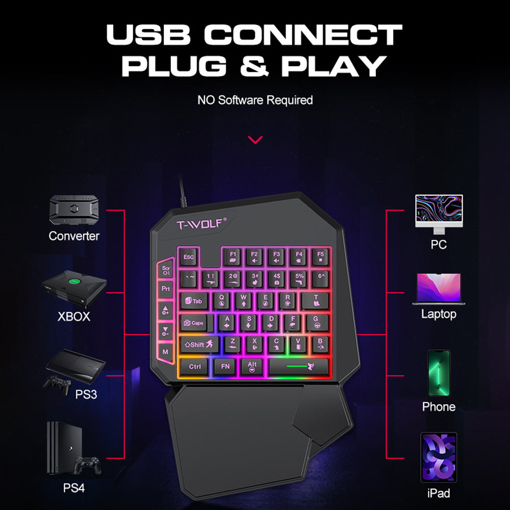 T-WOLF TF900 One-Handed Gaming Keyboard – image 8