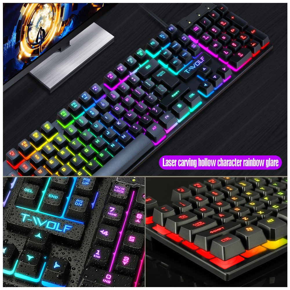 T-WOLF TF200 Wired Gaming Keyboard & Mouse Set – image 4