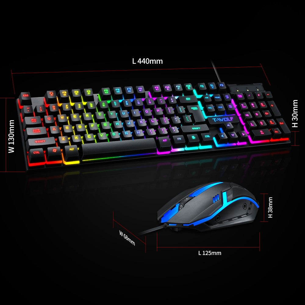 T-WOLF TF200 Wired Gaming Keyboard & Mouse Set – image 5
