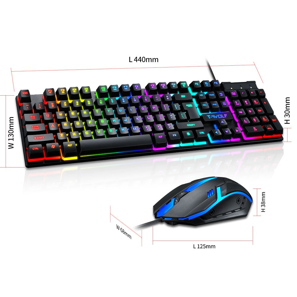 T-WOLF TF200 Wired Gaming Keyboard & Mouse Set – image 6
