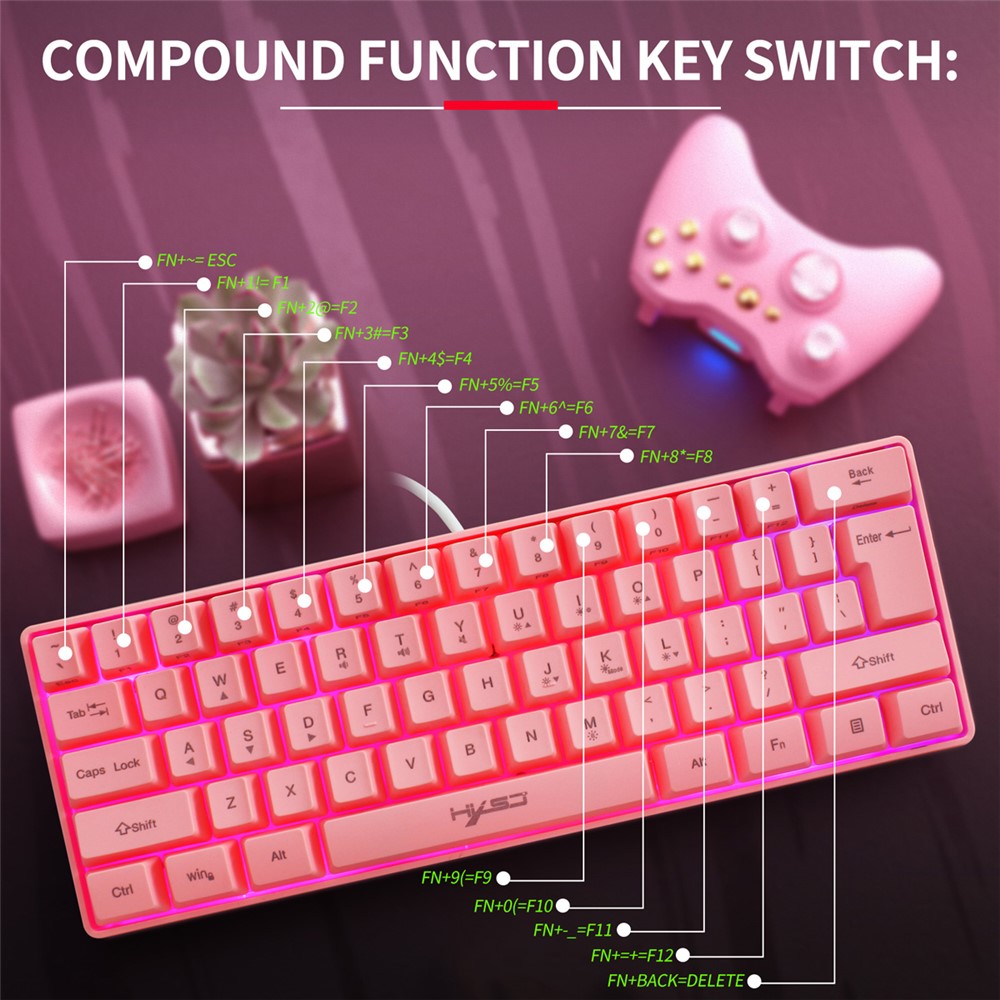 61-Key Wired Gaming Keyboard – image 3