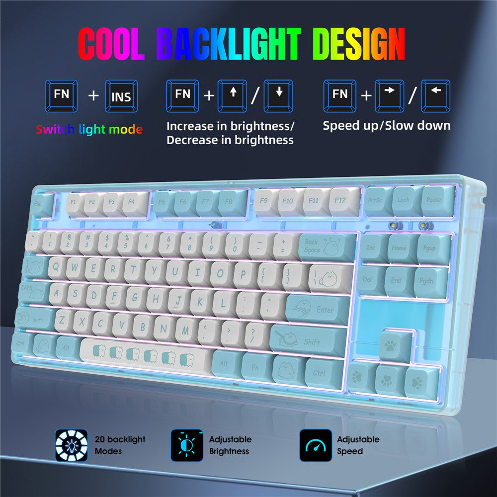87-Key Ergonomic Mechanical Keyboard – image 4