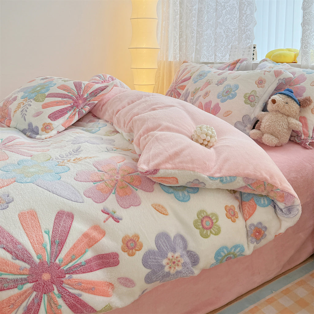Thick Reversible Sherpa Duvet – Warm Winter Comforter Quilt – image 6