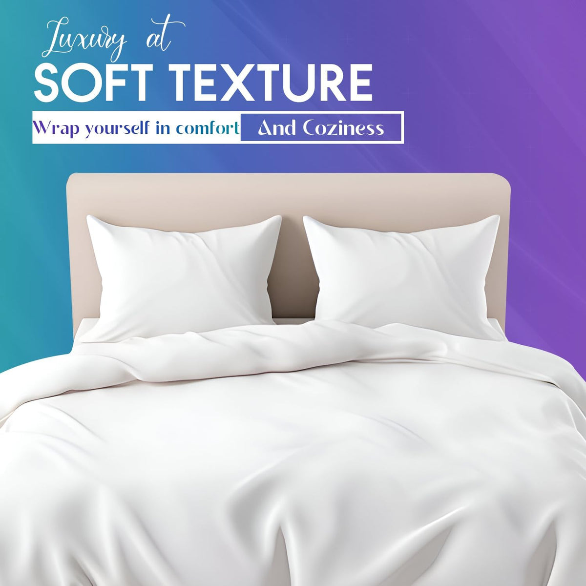 Plain Duvet Cover Set – Brushed Microfibre – image 2