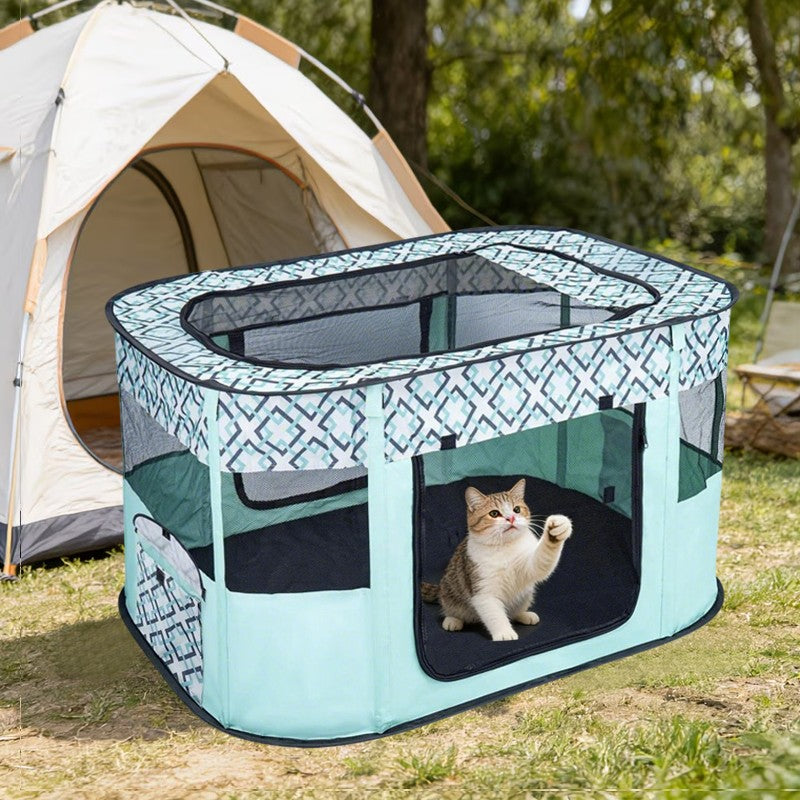 Foldable Pet Playpen Portable Soft Cage – image 8