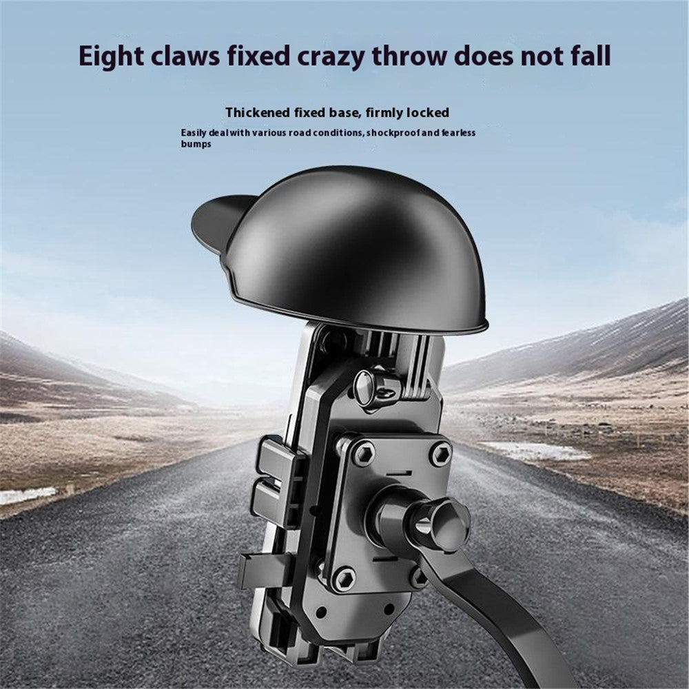 Motorcycle Phone Mount with Helmet-Shaped Sun Visor – image 2