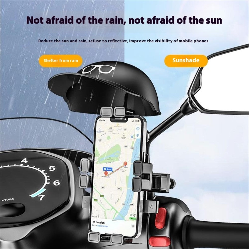 Motorcycle Phone Mount with Helmet-Shaped Sun Visor – image 6