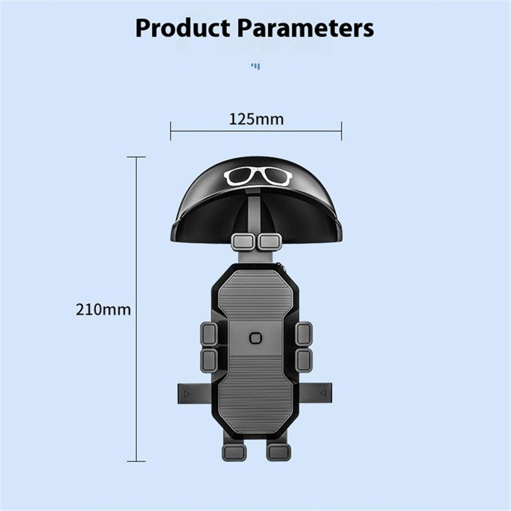 Motorcycle Phone Mount with Helmet-Shaped Sun Visor – image 7
