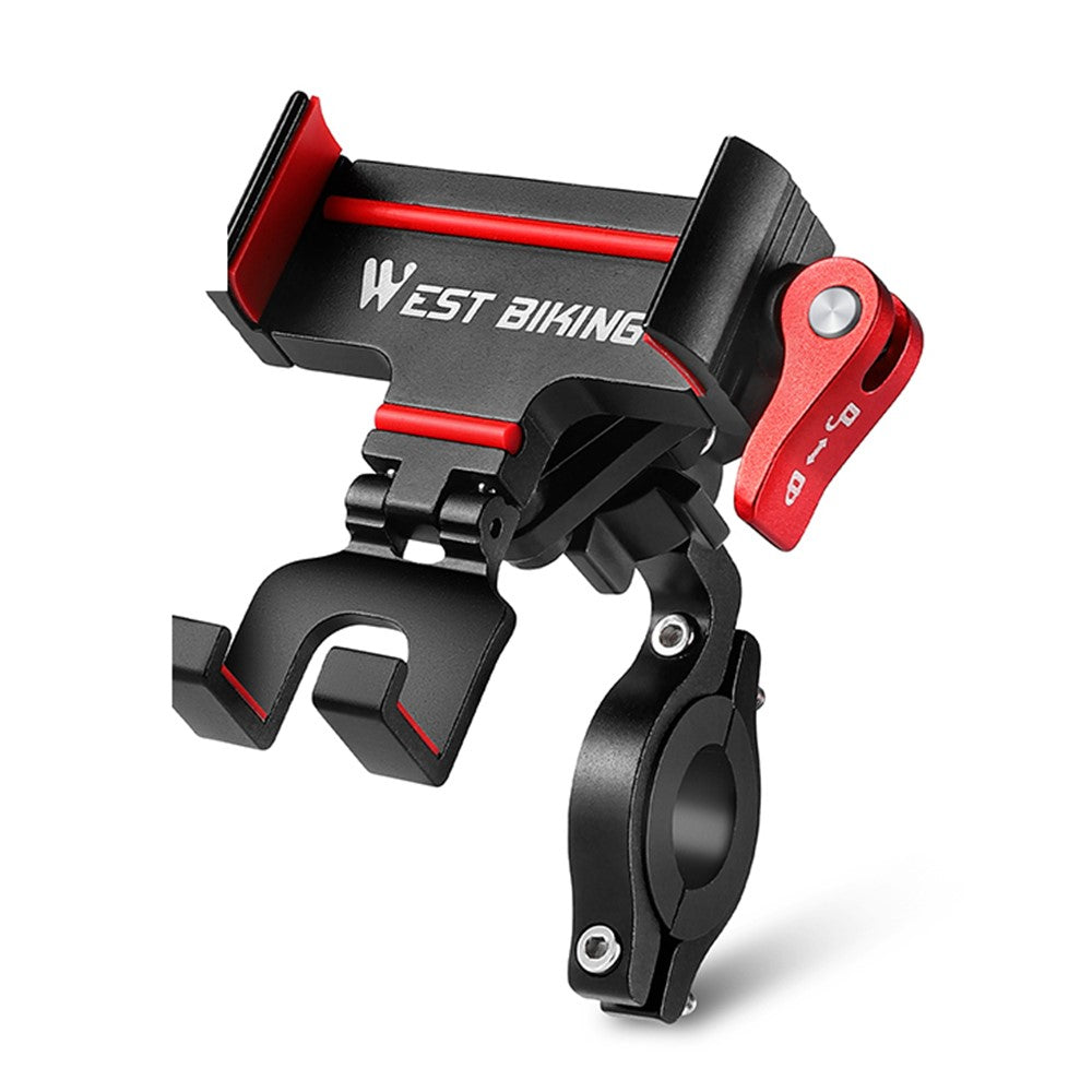 WEST BIKING Aluminium Bike Phone Mount – 360° Rotation