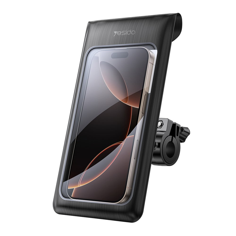 YESIDO C333 Water-Resistant Bike Phone Bag – 360° Rotating Handlebar Mount