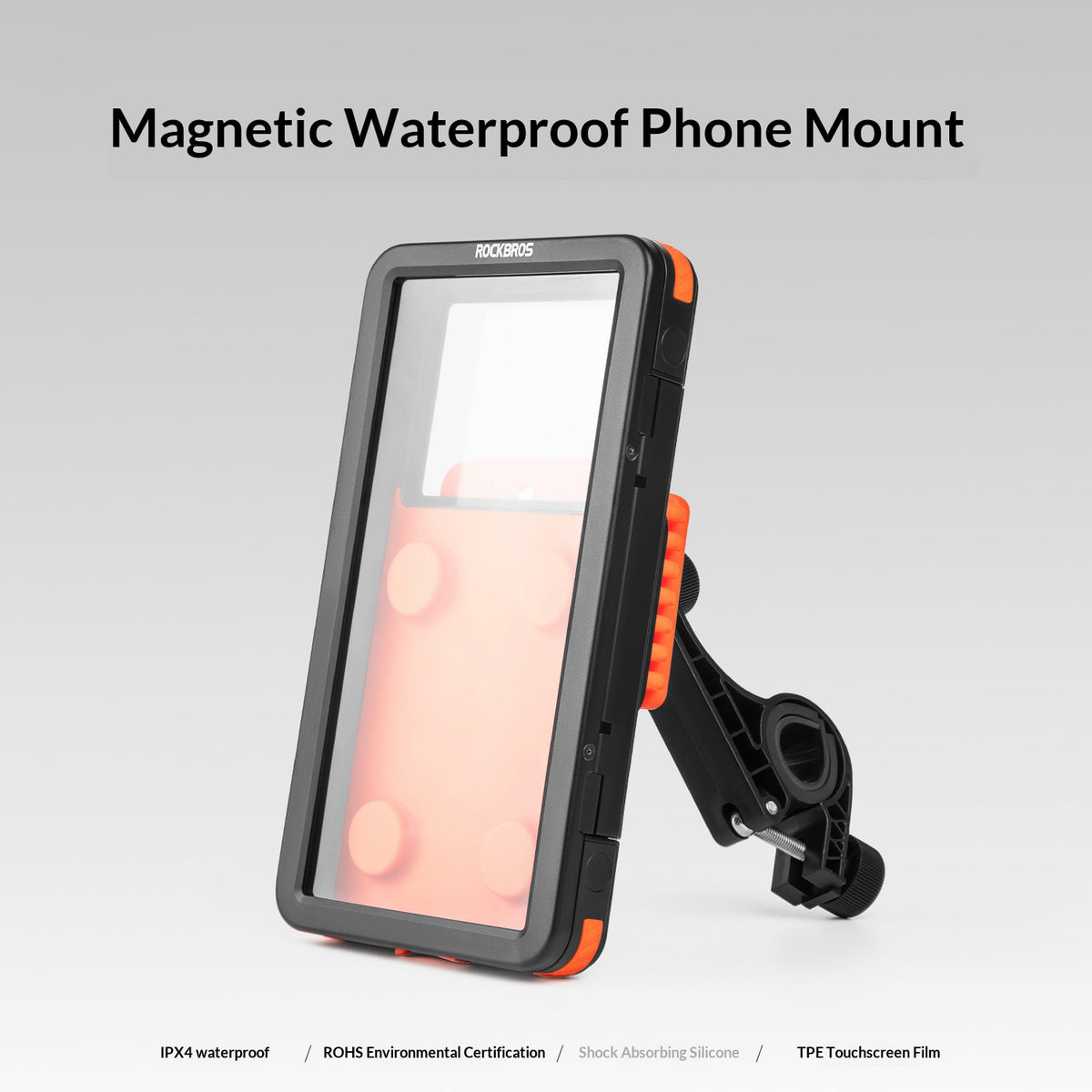 ROCKBROS Water-Resistant Magnetic Bike Phone Mount – image 3
