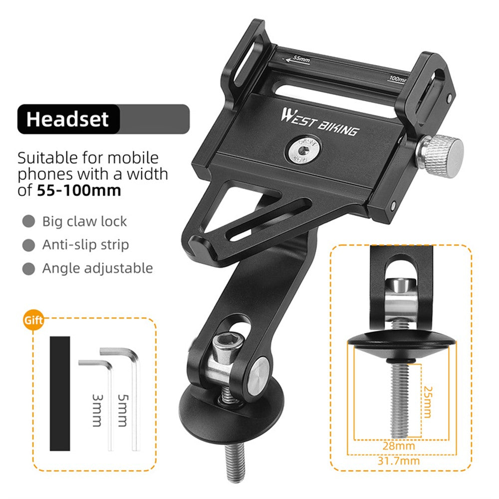 WEST BIKING Aluminum Alloy Headset Phone Mount – image 14