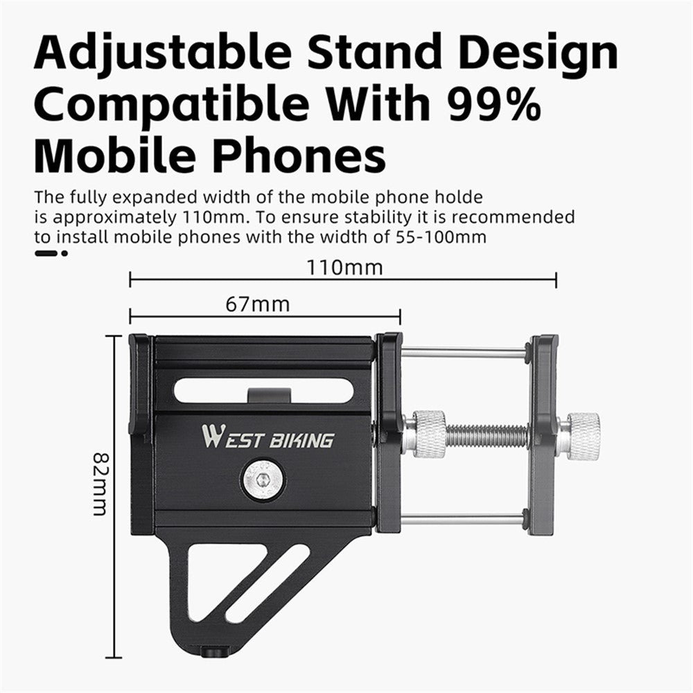 WEST BIKING Ultra-Light Aluminum Alloy Bike Phone Mount – image 5