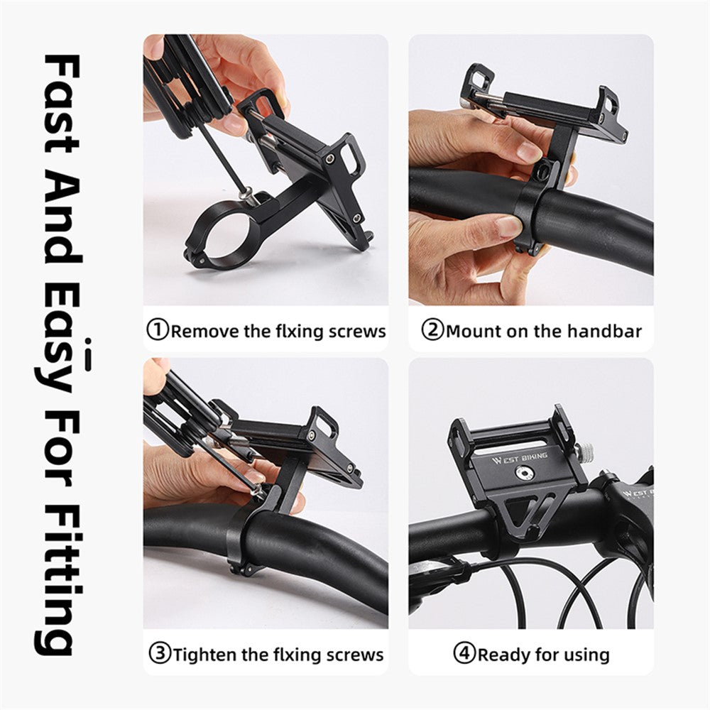 WEST BIKING Ultra-Light Aluminum Alloy Bike Phone Mount – image 9