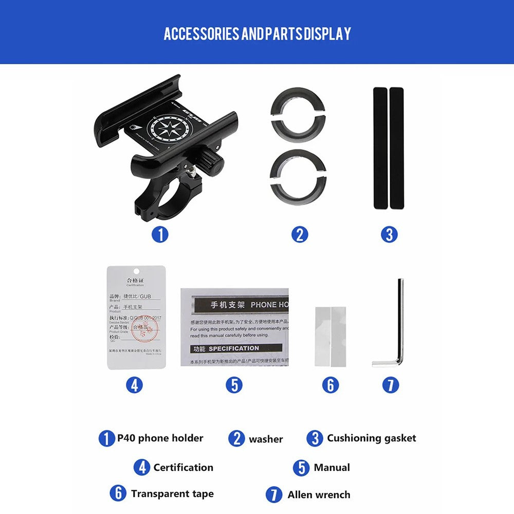 GUB P40 Aluminium Alloy Bike Phone Mount – image 10