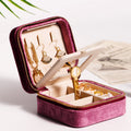 Gift Set for Her – Velvet Jewellery Box & Interlocking Heart Necklace – image 1