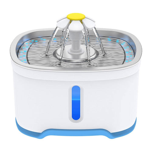 2.5L Stainless Steel Pet Water Fountain – Automatic Cat & Dog Drinker