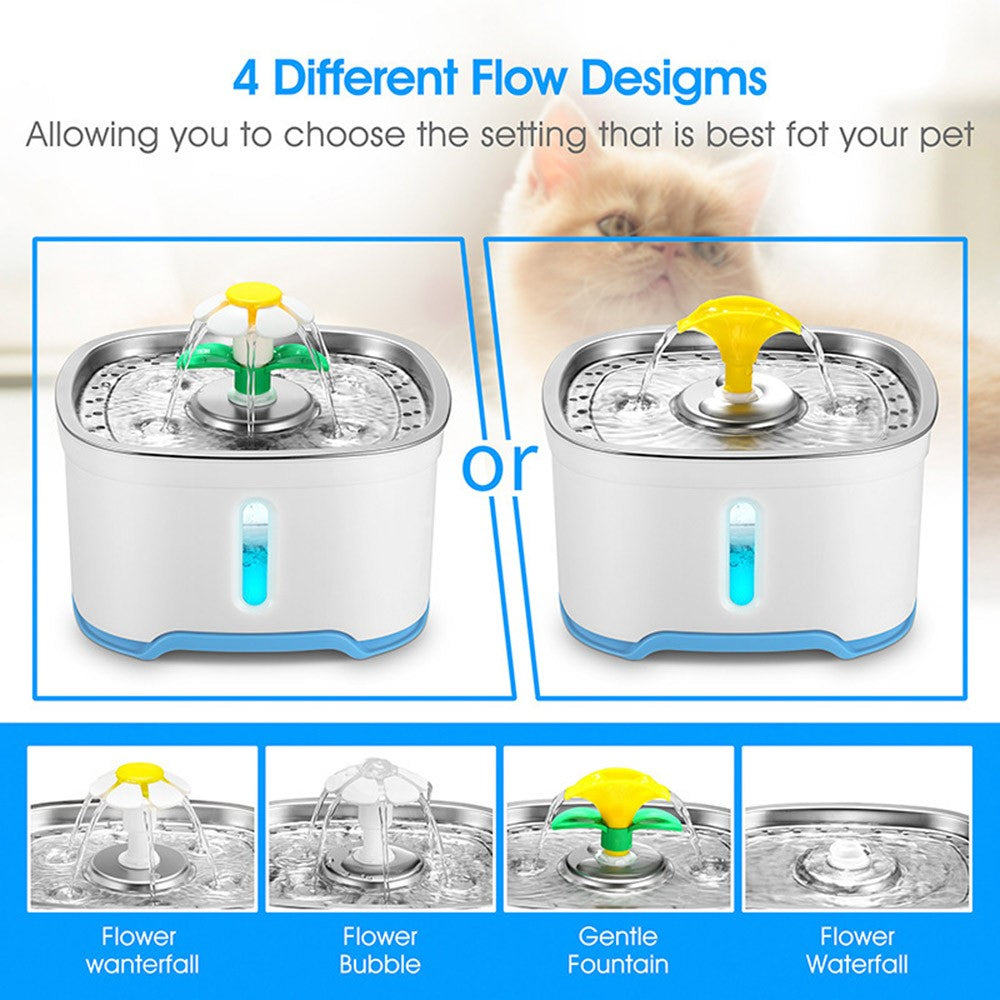 2.5L Stainless Steel Pet Water Fountain – image 3