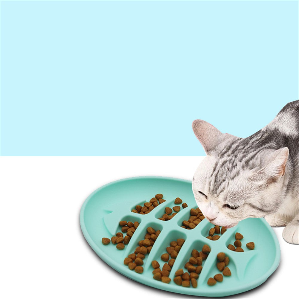 Cat Slow Feeder Bowl, Fish Bone Design – image 7
