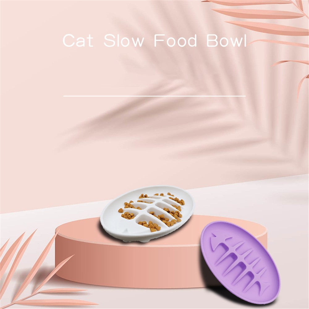 Cat Slow Feeder Bowl, Fish Bone Design – image 8