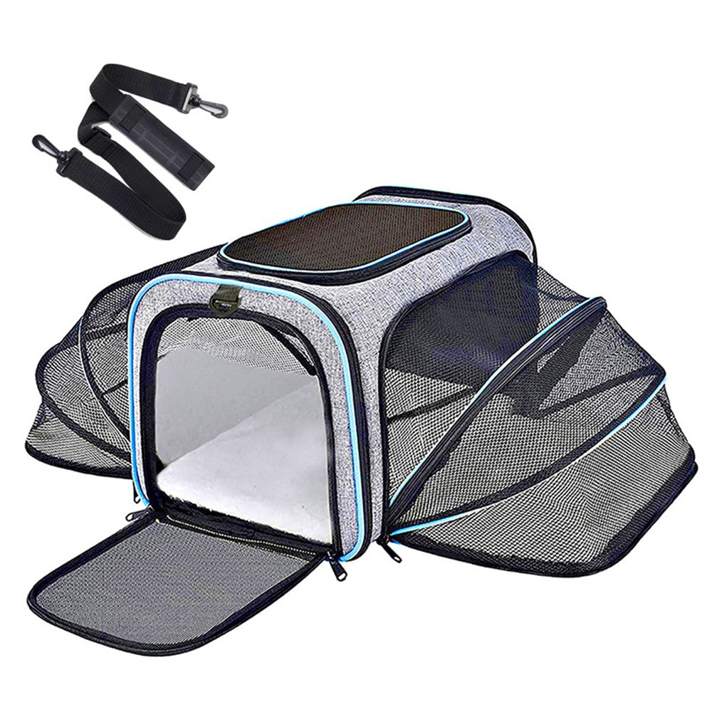 Expandable Pet Carrier Tote with Shoulder Strap – Size M