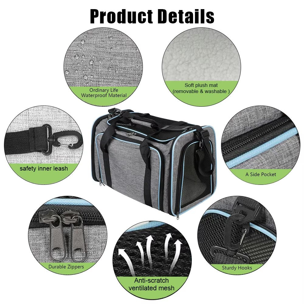 Expandable Pet Carrier Tote, Size M – image 8