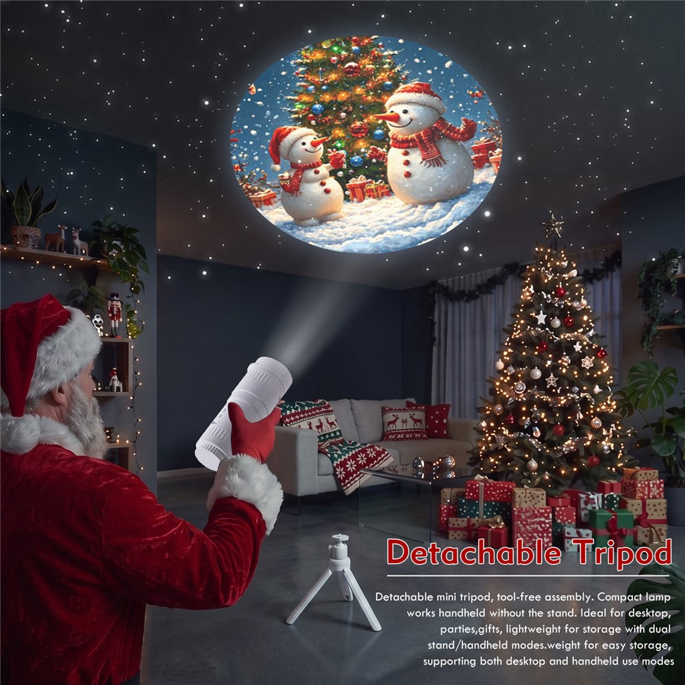 Christmas Projector Light – 16 Festive Patterns, LED, with Tripod