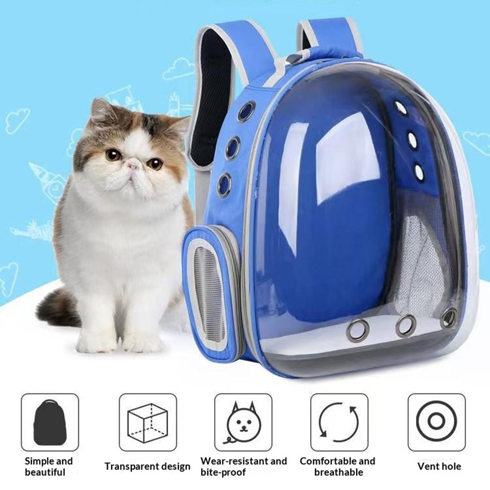 Transparent Cat Carrier Backpack, 9 Air Vents – image 2