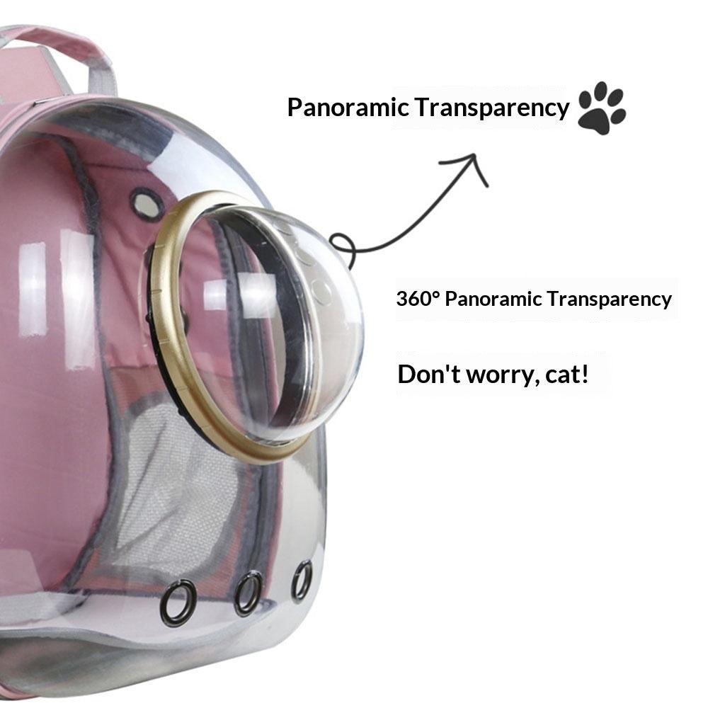 Transparent Cat Carrier Bag, 9 Air Vents – image 8