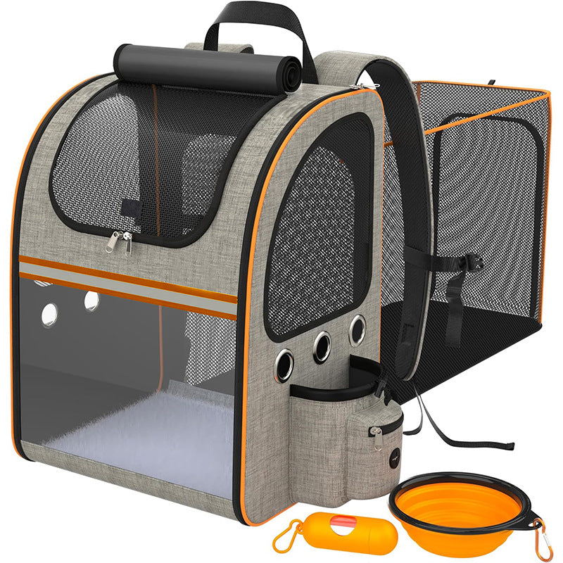 FULED Expandable Pet Carrier Backpack – Mesh Window