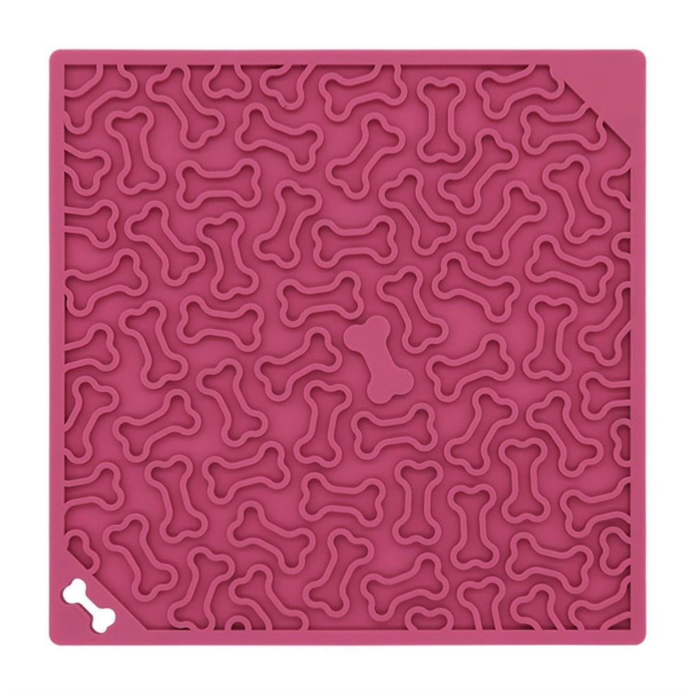 Bone-Shaped Lick Mat – Slow Feeder with Suction Cups