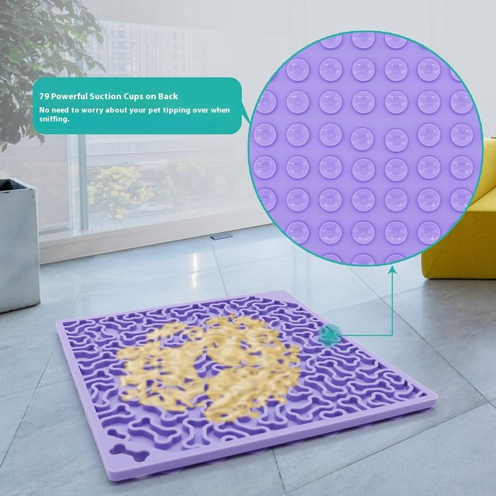 Bone-Shaped Lick Mat Slow Feeder – image 3