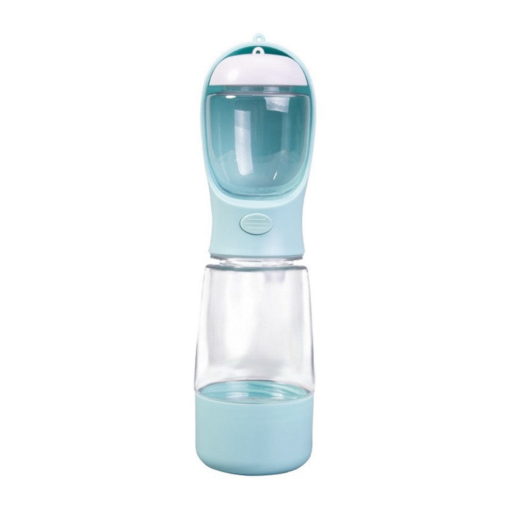 3-in-1 Pet Travel Water Bottle – Food Storage & Poop Bag Dispenser, Leak-Proof, BPA-Free