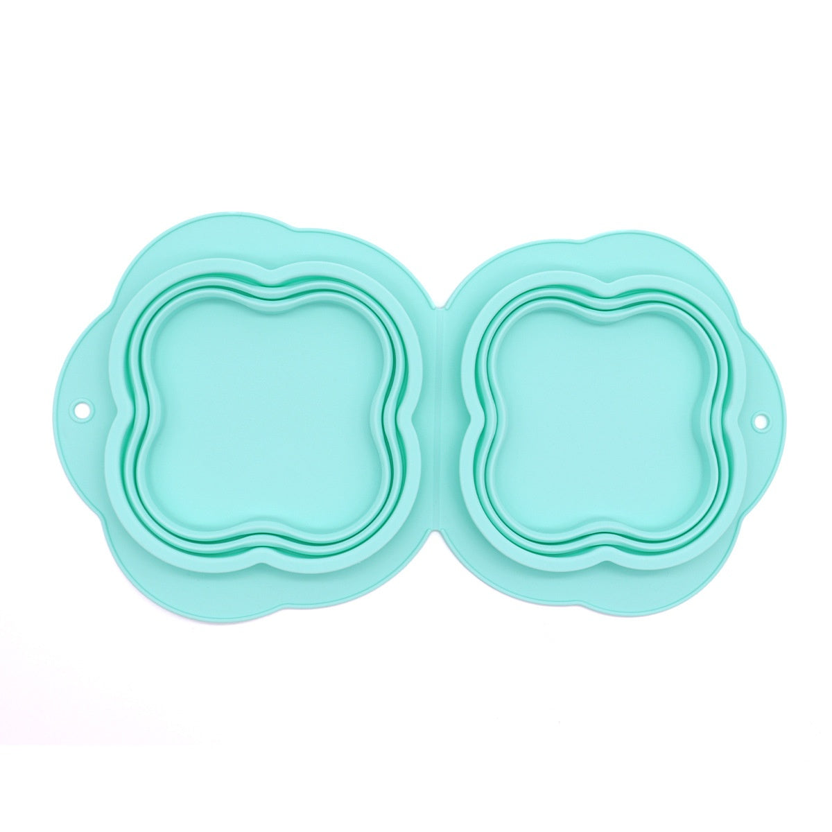 2-in-1 Silicone Collapsible Double Pet Bowl for Water & Food – Travel Feeder