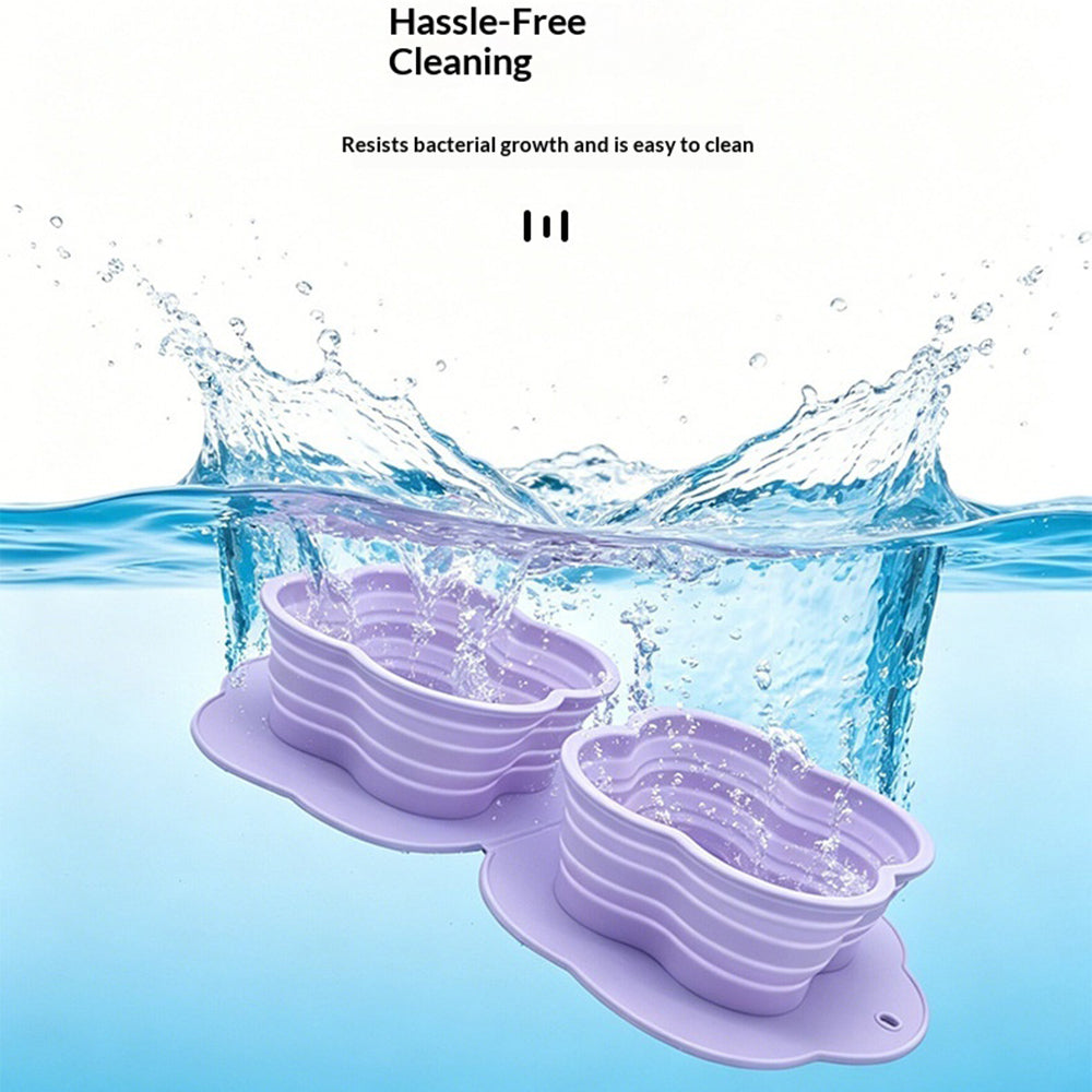 Collapsible Double Pet Bowl, Silicone – image 5