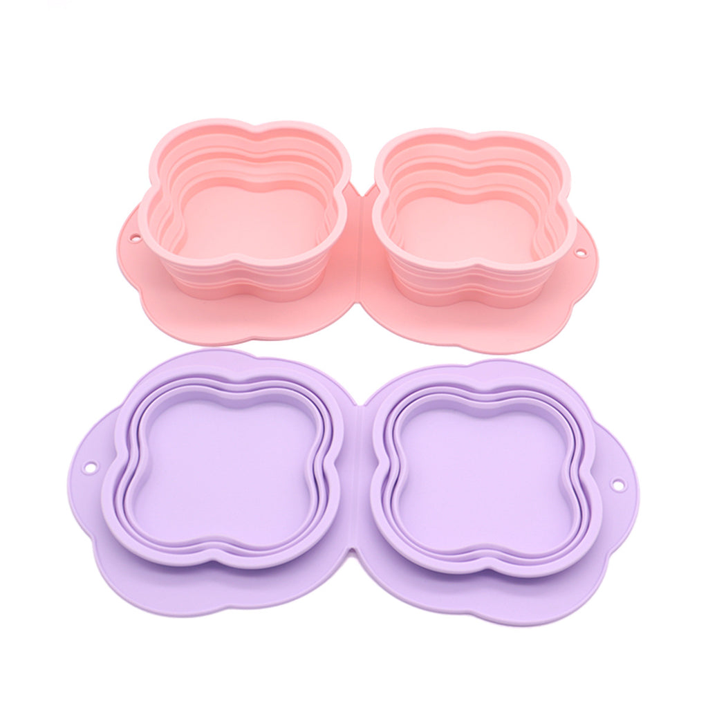 Collapsible Double Pet Bowl, Silicone – image 6