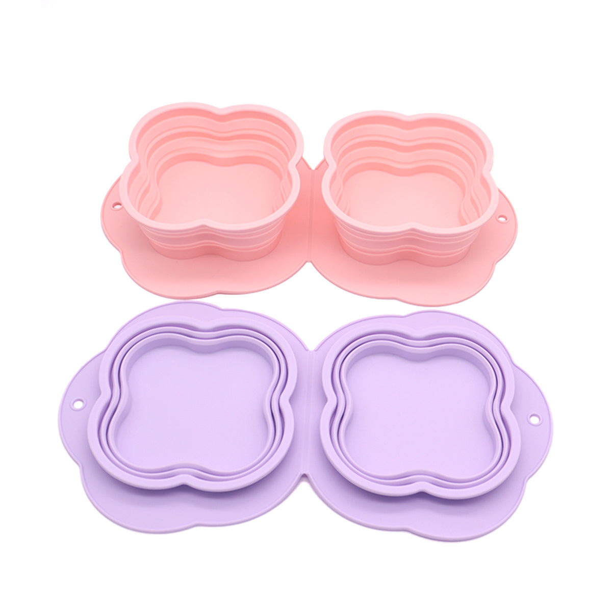 Collapsible Double Pet Bowl, Silicone – image 6