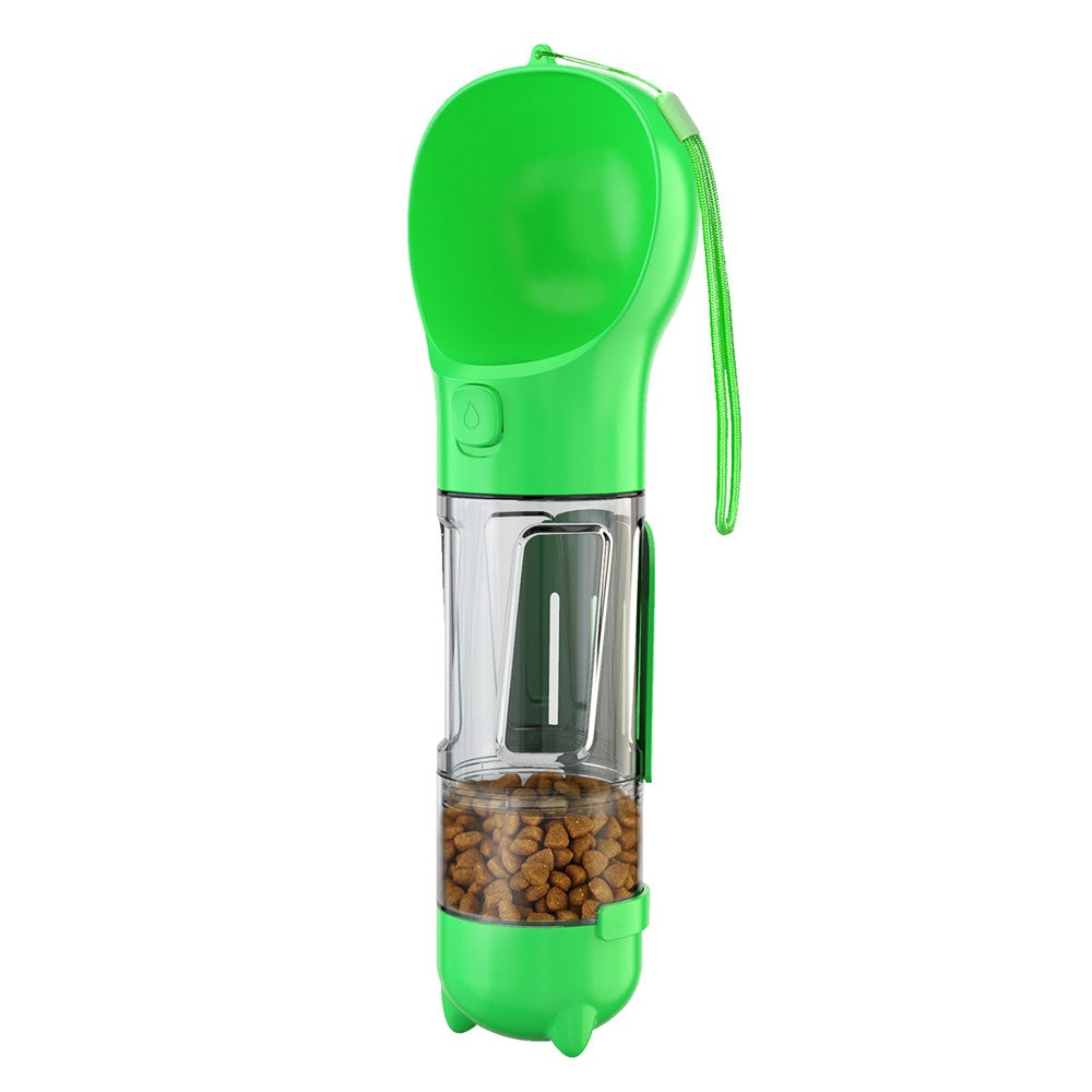 3-in-1 Dog Travel Set – 300ml Water Bottle, Food Box & Poop Bag Dispenser, BPA-Free