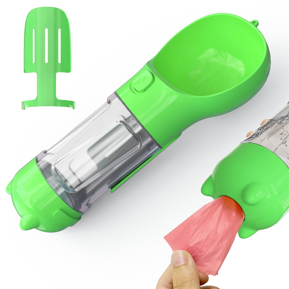 SH-01 2-in-1 Dog Water Bottle with Poop Bag Dispenser – 300ml, BPA-Free