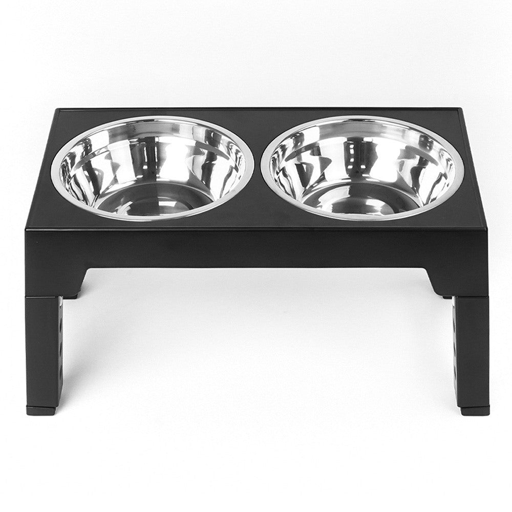 Raised Dog Bowl Stand, 2 Steel Bowls – image 8