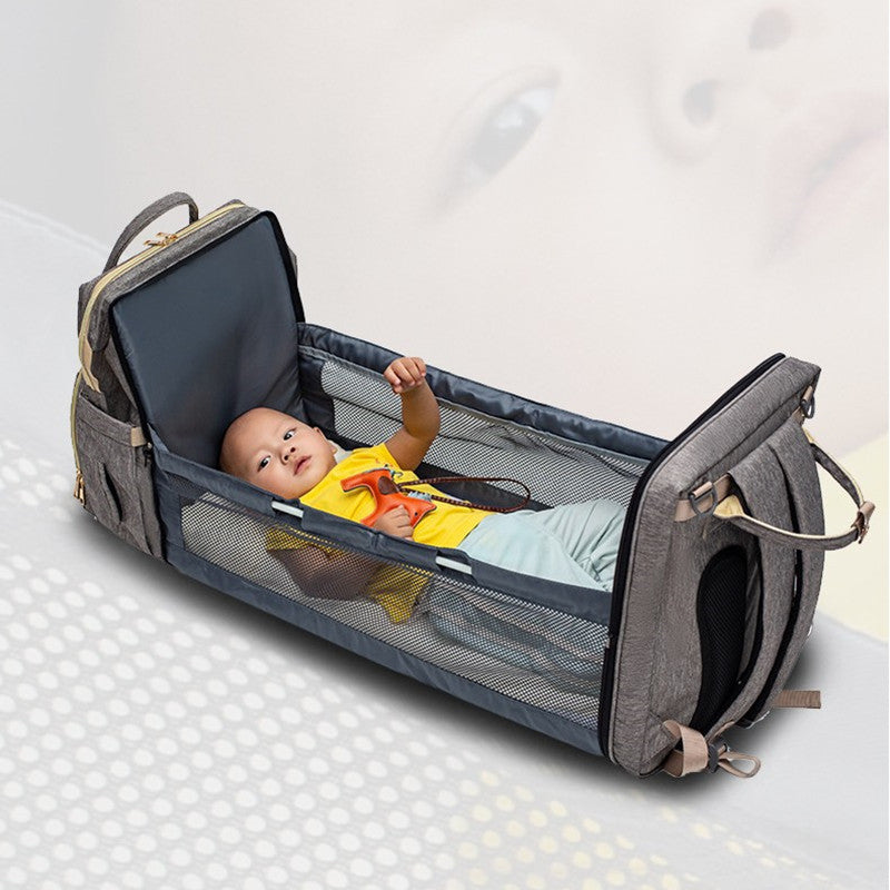 Foldable Baby Changing & Travel Backpack – USB Charging Port