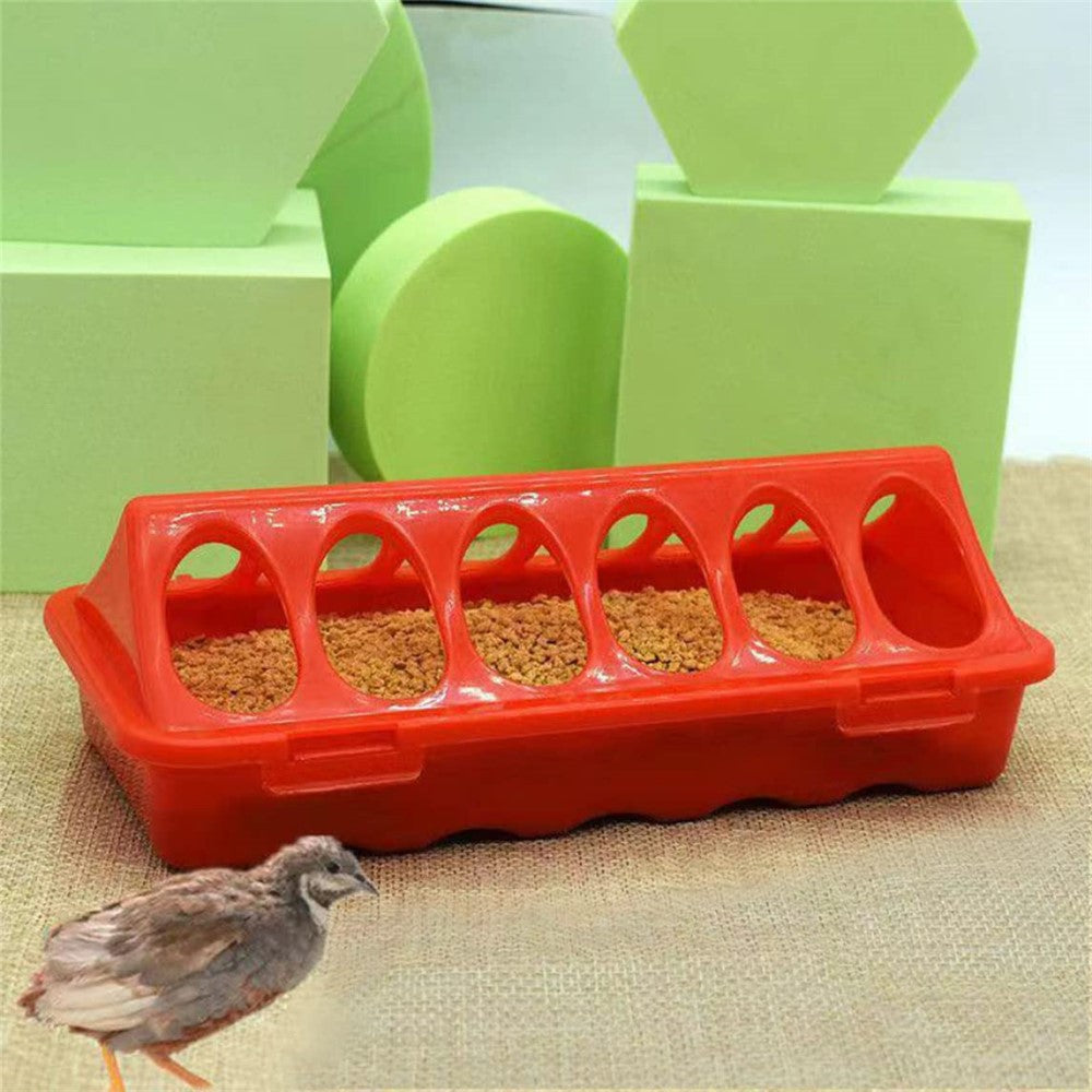 Flip-Top Poultry Feeder Tray, 12 Holes – image 10