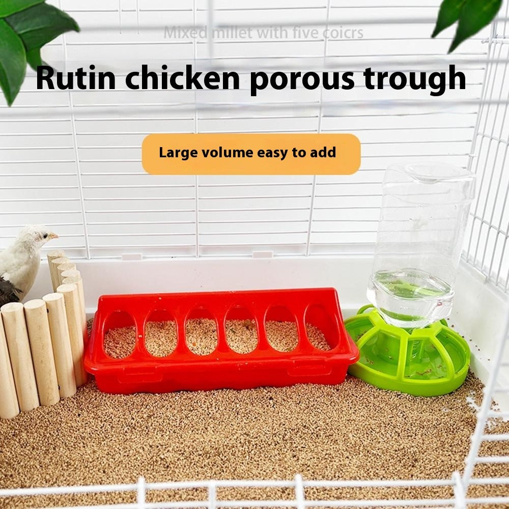 Flip-Top Poultry Feeder Tray, 12 Holes – image 2